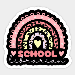 School Librarian Rainbow Sticker